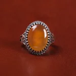 انگشتر عقیق یمن مردانه کد 22305