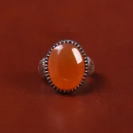 انگشتر عقیق یمن مردانه کد 22307