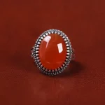 انگشتر عقیق یمن مردانه کد 22309