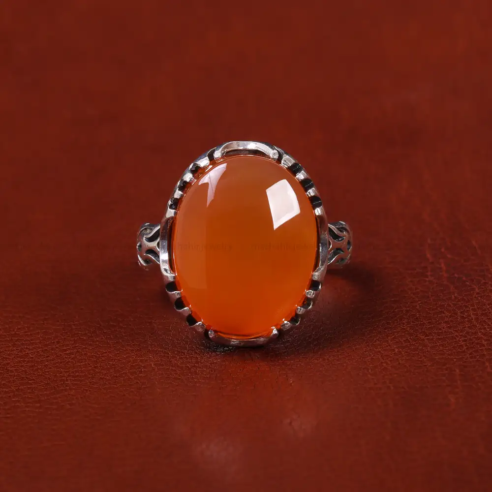 انگشتر عقیق یمن مردانه کد 22312