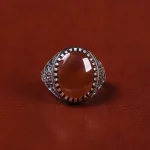 انگشتر عقیق یمن مردانه کد 22314