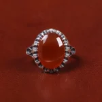 انگشتر عقیق یمن مردانه کد 22317