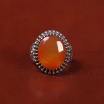 انگشتر عقیق یمن مردانه کد 22320