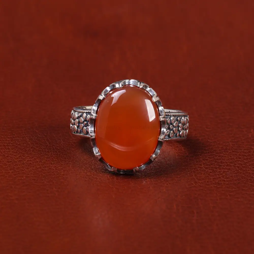 انگشتر عقیق یمن مردانه کد 22321