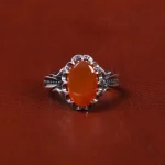 انگشتر عقیق یمن مردانه کد 22324