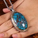 گردنبند فیروزه مردانه کد 22325