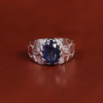 انگشتر یاقوت کبود مردانه کد 22342