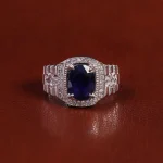 انگشتر یاقوت کبود مردانه کد 22348