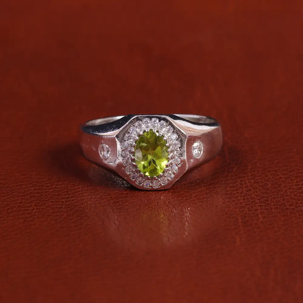 انگشتر زبرجد مردانه کد 22366