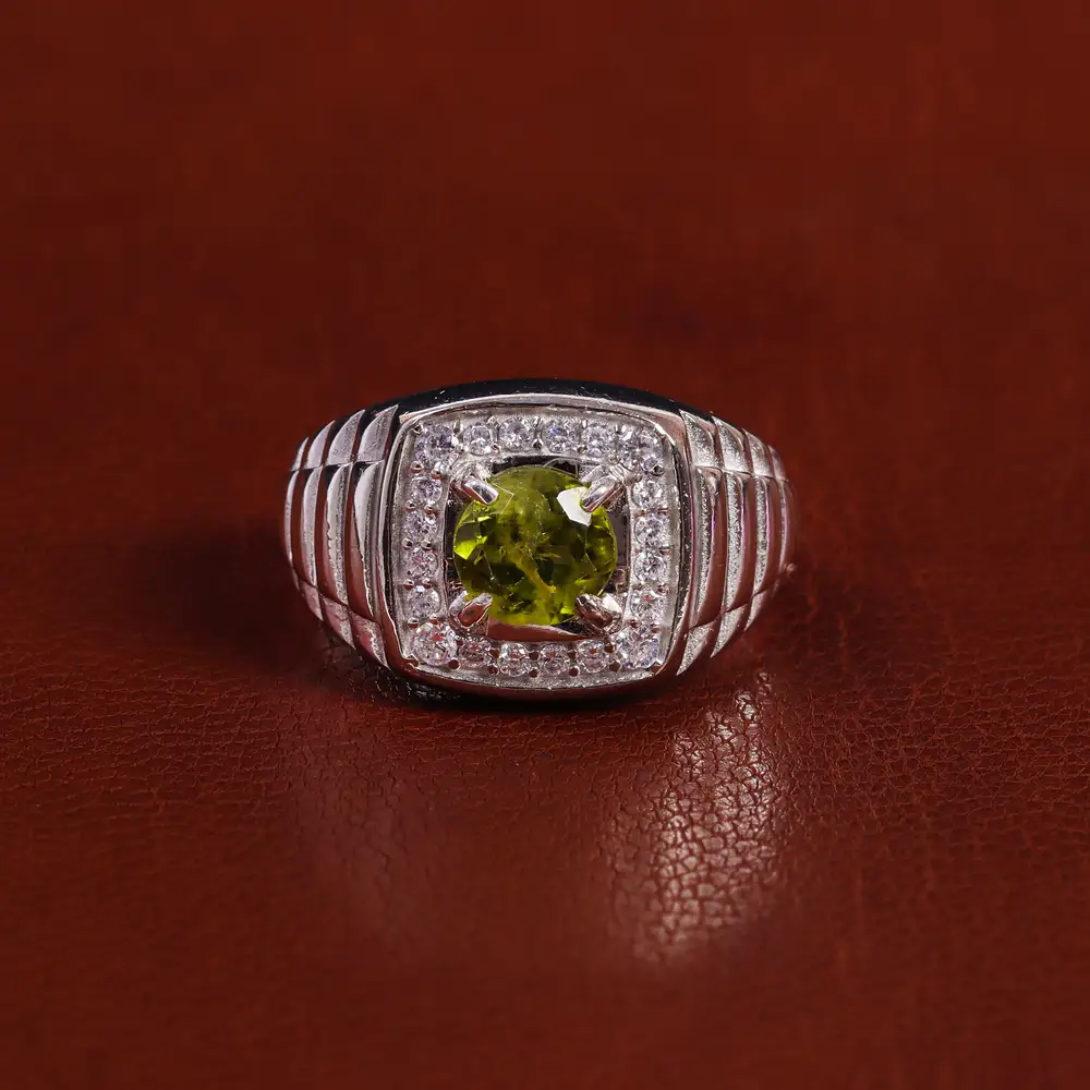 انگشتر زبرجد مردانه کد 22367