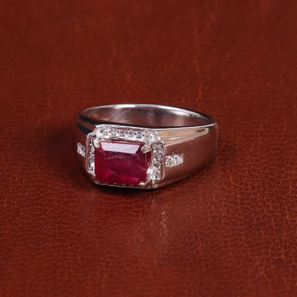 انگشتر یاقوت سرخ مردانه کد 21848