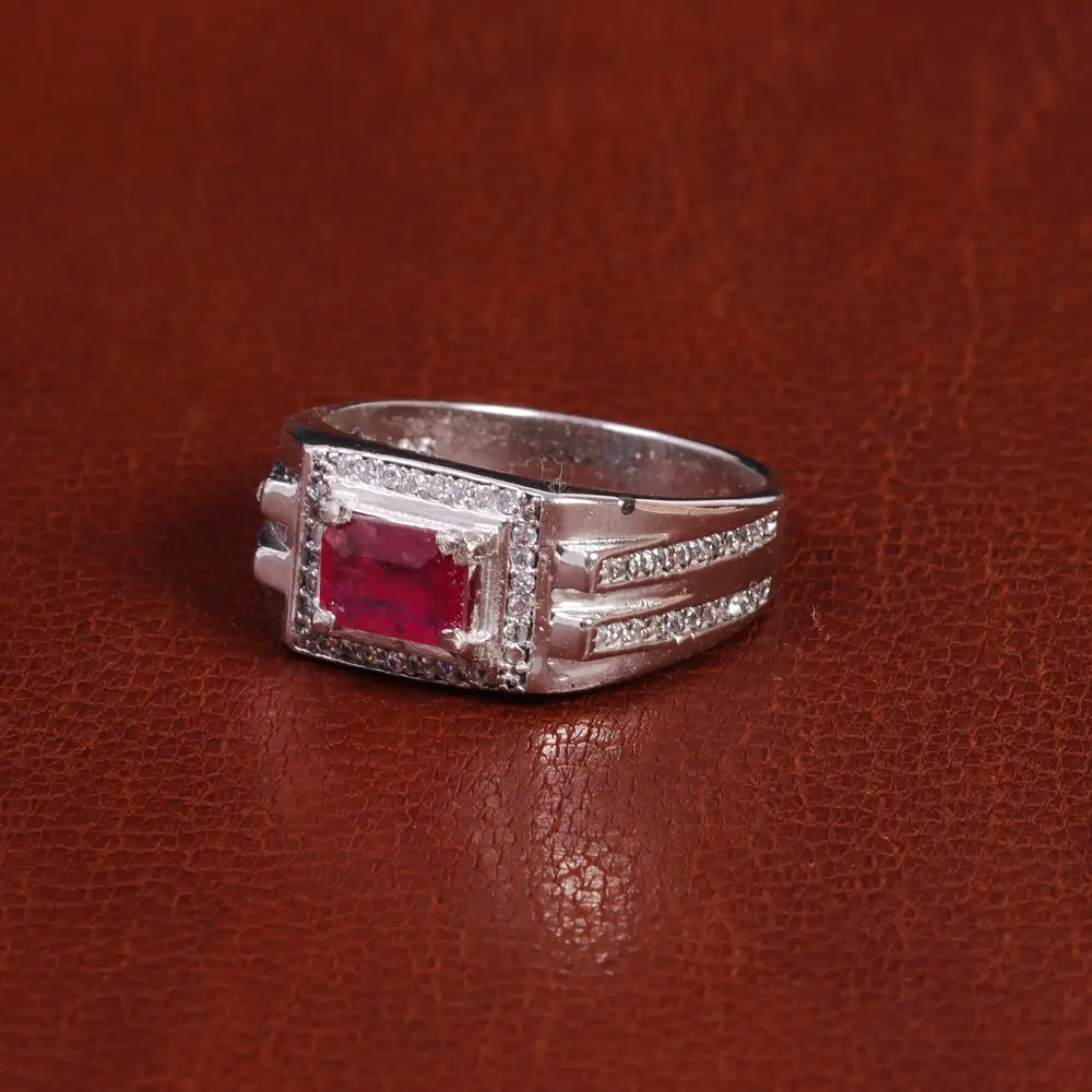 انگشتر یاقوت سرخ مردانه کد 21850