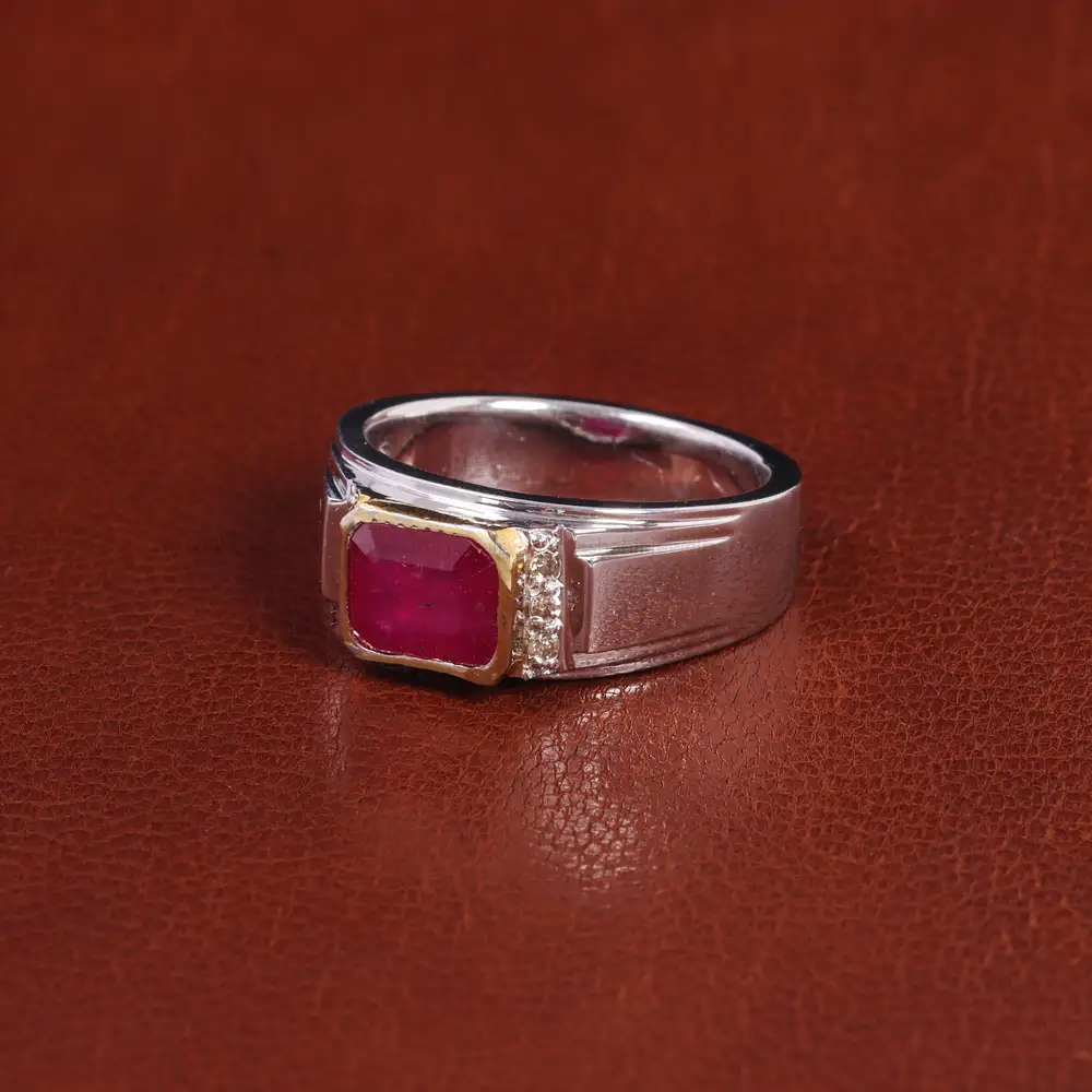 انگشتر یاقوت سرخ مردانه کد 21872