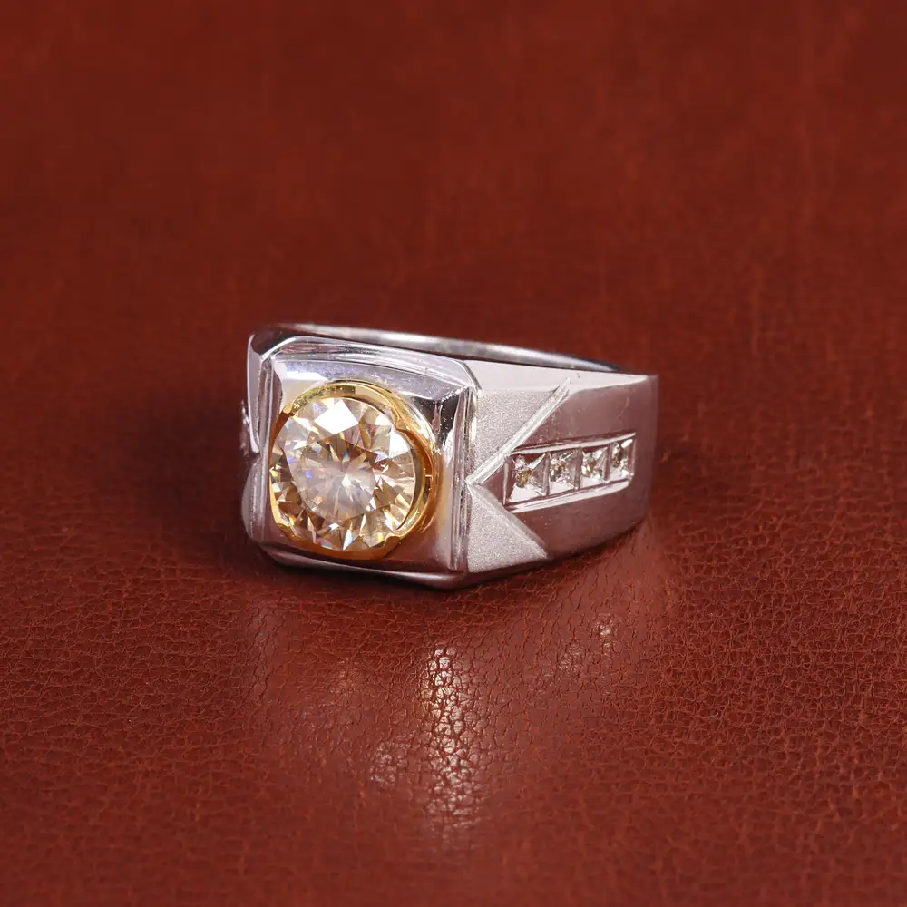 انگشتر موزانایت مردانه کد 21876