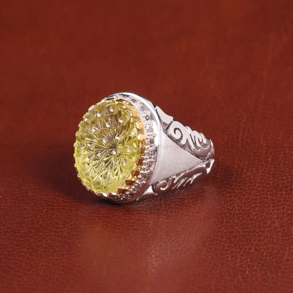 انگشتر سیترین مردانه کد 21879