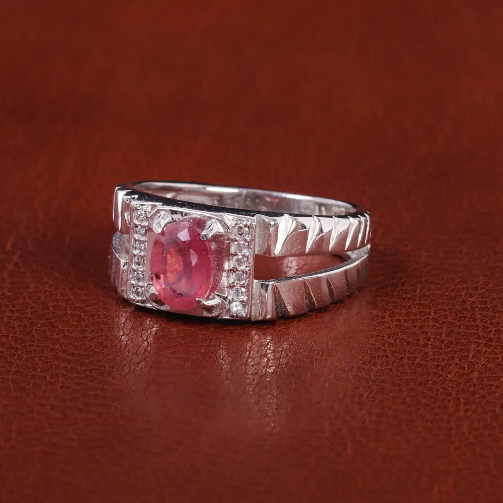 انگشتر یاقوت سرخ مردانه کد 21944