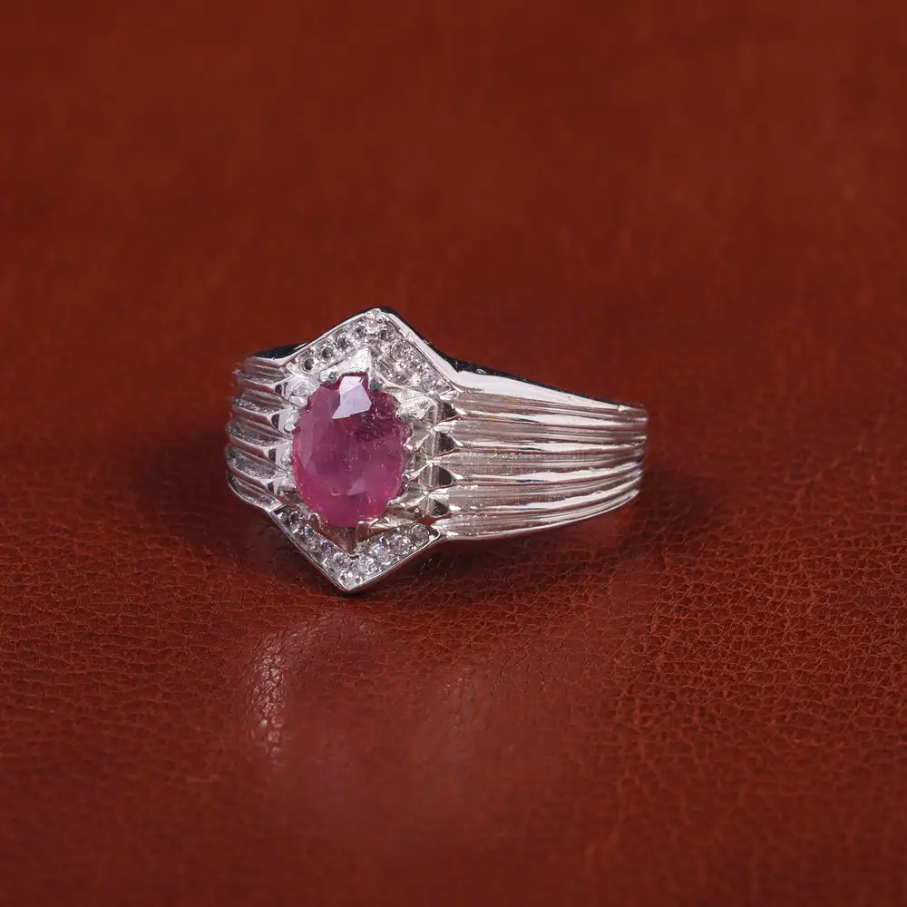 انگشتر یاقوت سرخ مردانه کد 21947