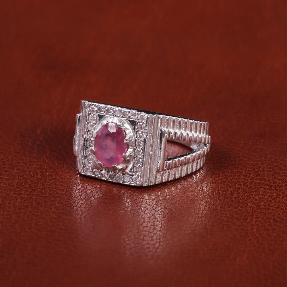 انگشتر یاقوت سرخ مردانه کد 21949