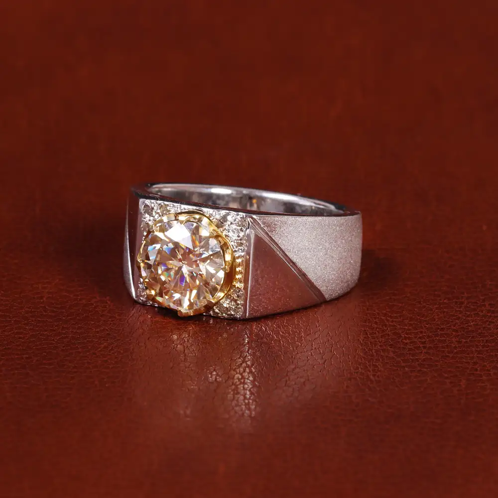 انگشتر موزانایت مردانه کد 22224