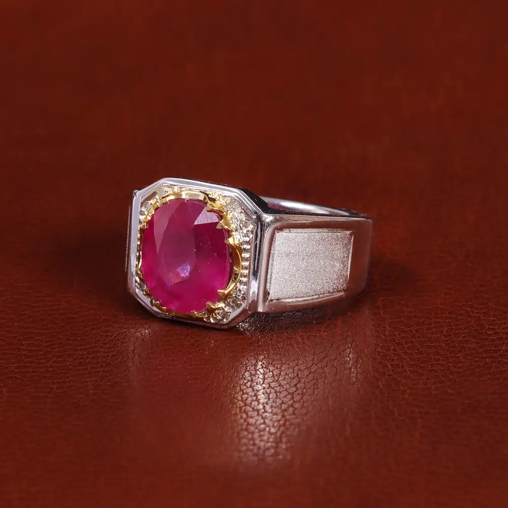 انگشتر یاقوت سرخ مردانه کد 22226