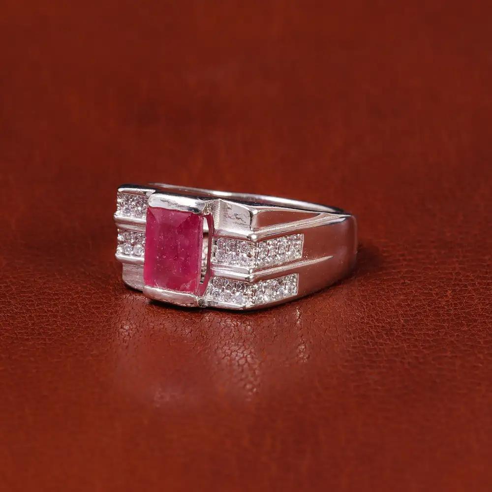 انگشتر یاقوت سرخ مردانه کد 22288