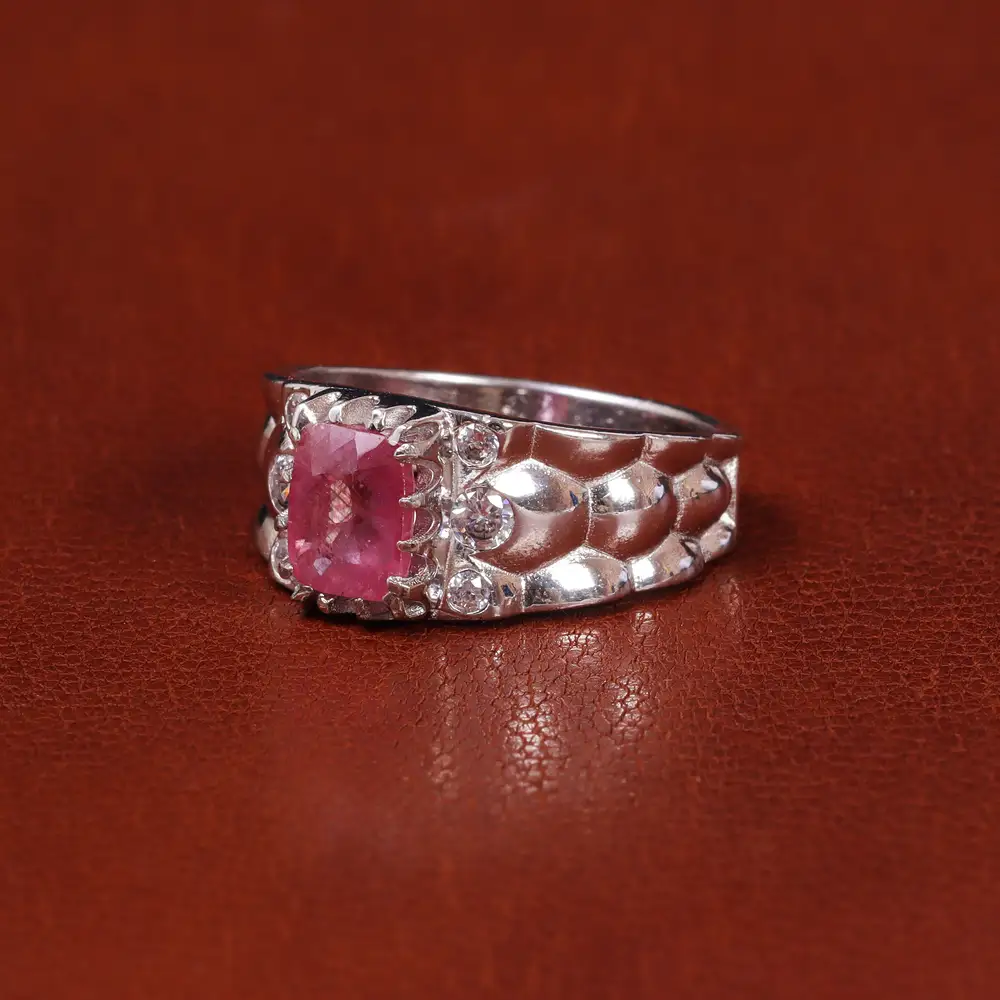 انگشتر یاقوت سرخ مردانه کد 22289