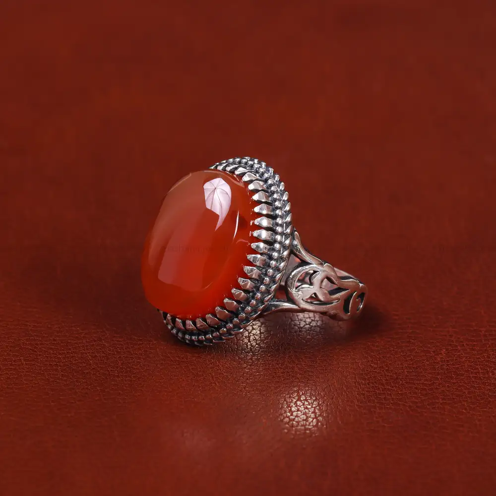 انگشتر عقیق یمن مردانه کد 22309