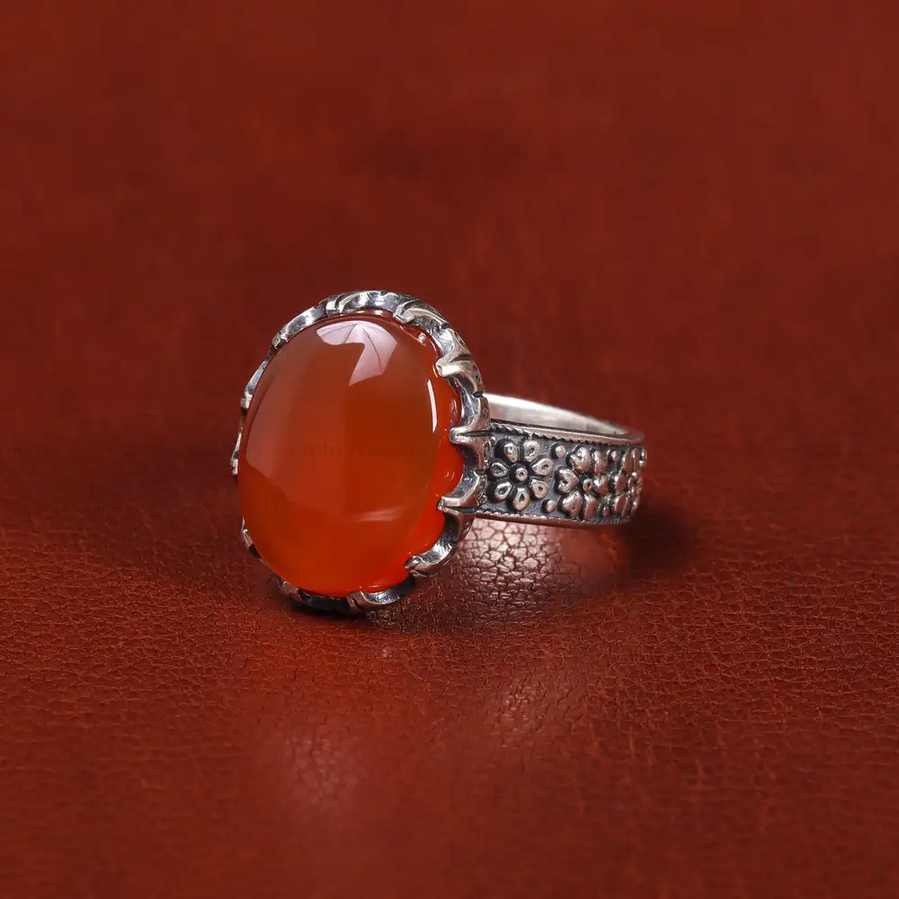 انگشتر عقیق یمن مردانه کد 22321