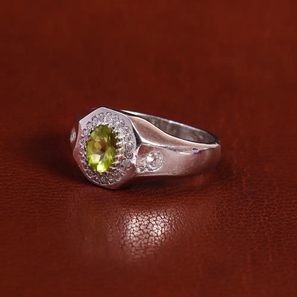 انگشتر زبرجد مردانه کد 22366