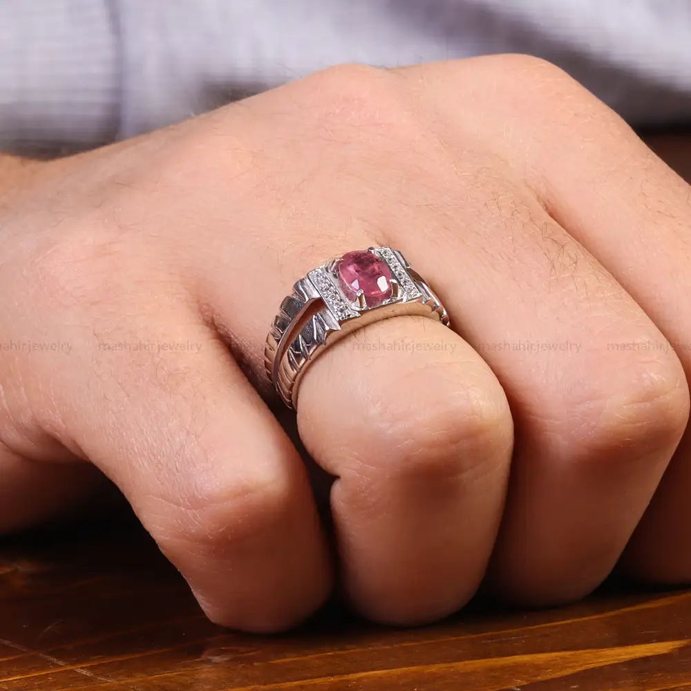 انگشتر یاقوت سرخ مردانه کد 21944