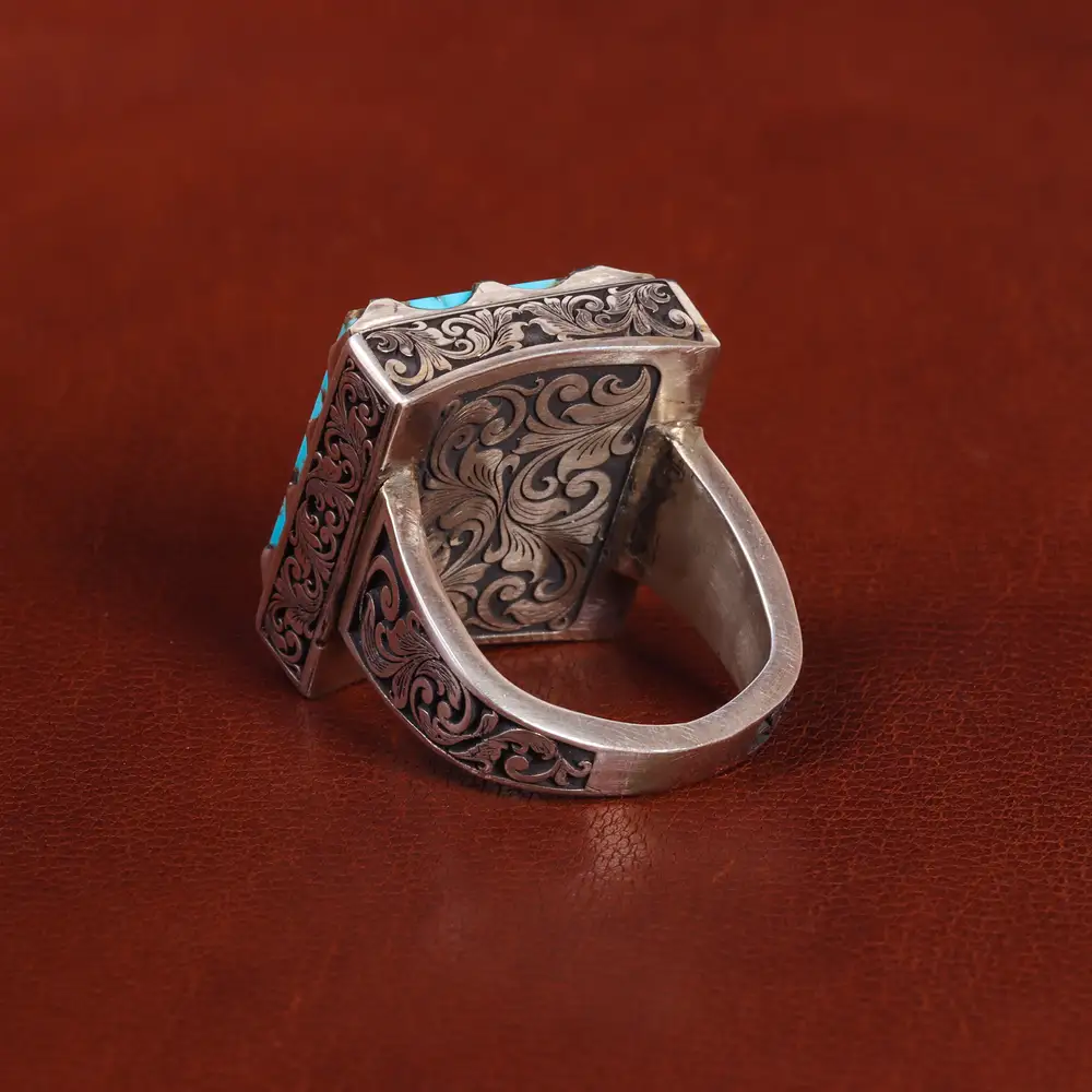 نیم ست فیروزه مردانه کد 22210