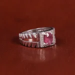 انگشتر یاقوت سرخ مردانه کد 22372