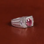 انگشتر یاقوت سرخ مردانه کد 22376