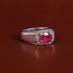 انگشتر یاقوت سرخ مردانه کد 22379