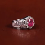 انگشتر یاقوت سرخ مردانه کد 22380