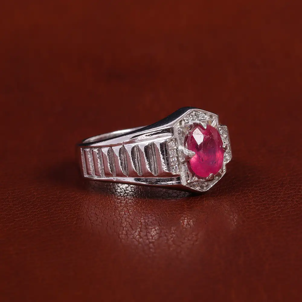 انگشتر یاقوت سرخ مردانه کد 22380