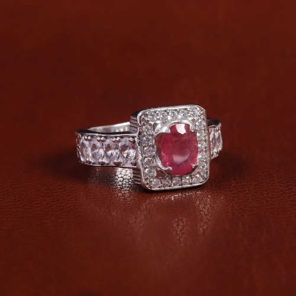 انگشتر یاقوت سرخ مردانه کد 22382