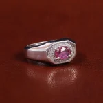 انگشتر یاقوت سرخ مردانه کد 22383