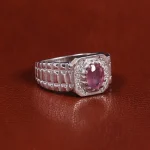 انگشتر یاقوت سرخ مردانه کد 22384