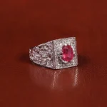 انگشتر یاقوت سرخ مردانه کد 22386
