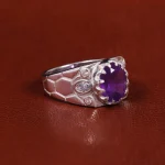 انگشتر آمیتیست مردانه کد 22387