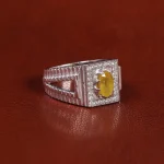 انگشتر یاقوت زرد مردانه کد 22391