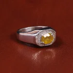 انگشتر یاقوت زرد مردانه کد 22393