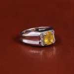 انگشتر یاقوت زرد مردانه کد 22394