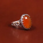 انگشتر عقیق یمن مردانه کد 22400