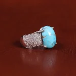 انگشتر فیروزه شجری زنانه کد 22415