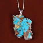 گردنبند فیروزه طرح ایران کد 22560