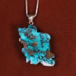 گردنبند فیروزه طرح ایران کد 22563