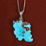 گردنبند فیروزه طرح ایران کد 22567