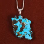 گردنبند فیروزه طرح ایران کد 22570